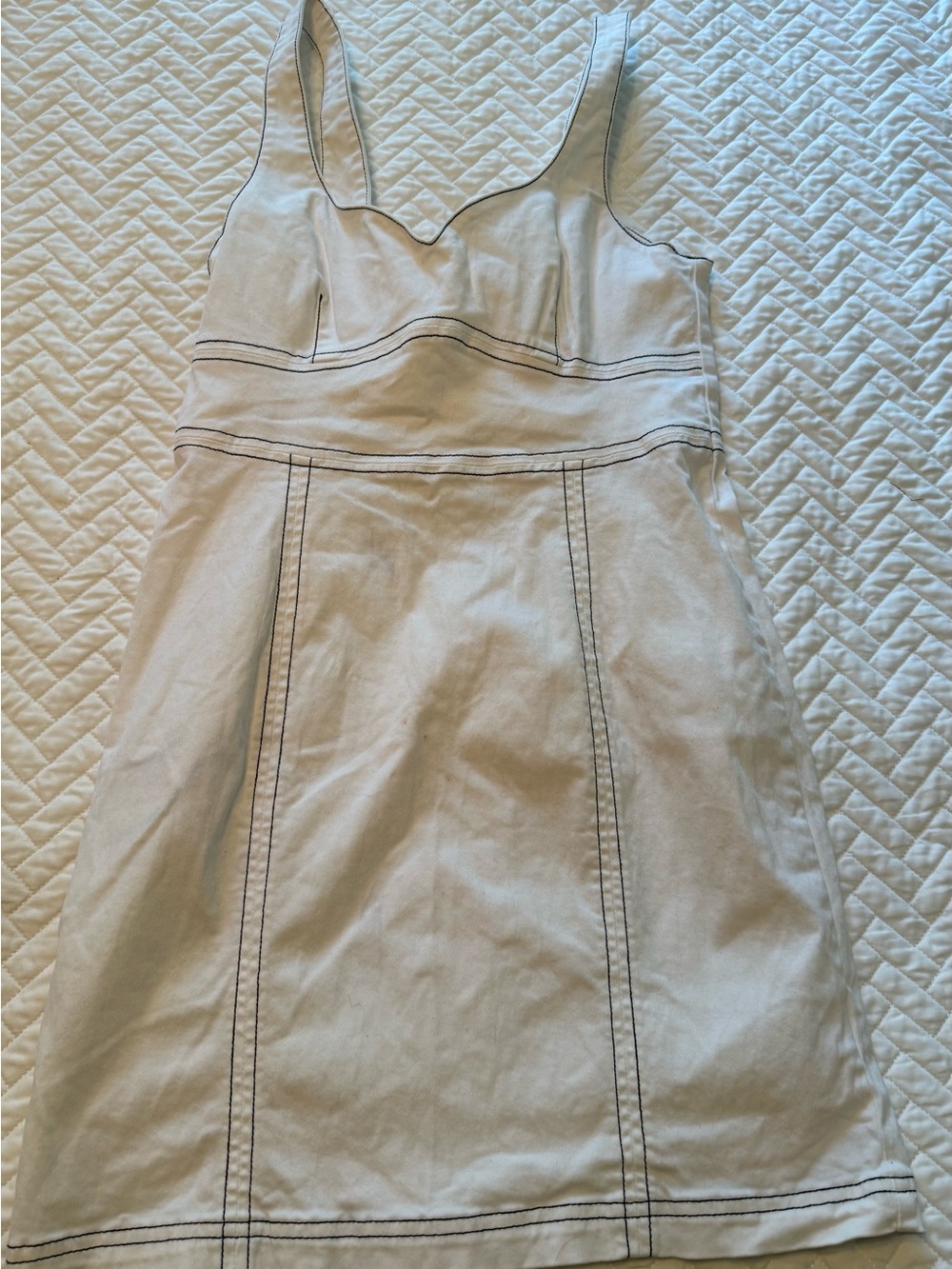 Revolve White Denim Mini Dress